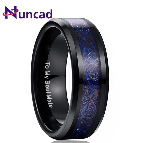 wedding rings nuncad blue dragon tungsten carbide soul mate ring men jewelry 8mm wide plating black gift for husband, Slivery;golden
wedding rings nuncad blue dragon tungsten carbide soul mate ring men jewelry 8mm wide plating black gift for husband, Slivery;golden