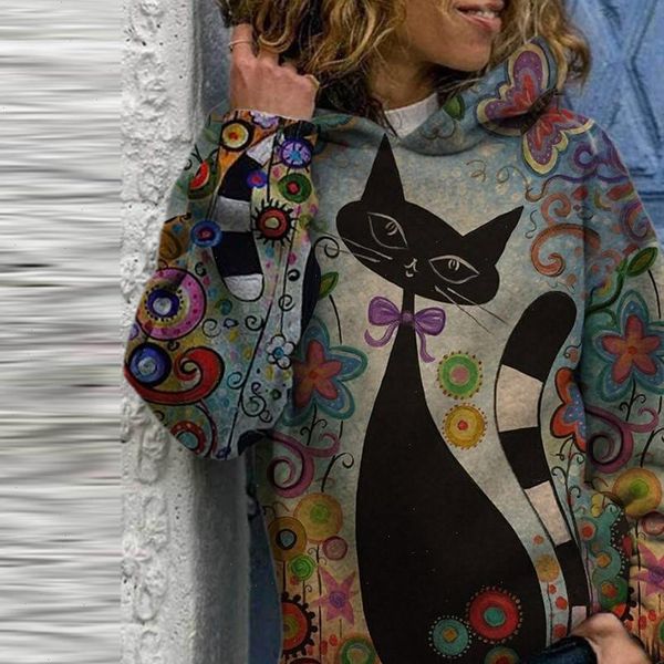women cat 3d print fleece hoodie 2021 autumn long sleeve hooded pullover winter elegant plus size hoodies sweatshirts, Black
women cat 3d print fleece hoodie 2021 autumn long sleeve hooded pullover winter elegant plus size hoodies sweatshirts, Black