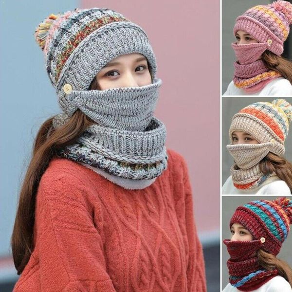 3pcs/set winter cap woman pompon knitted hat neck mask plush warm mask pom winter scarves beanies cap neckwarmer pom wo m4v41, Blue;gray
3pcs/set winter cap woman pompon knitted hat neck mask plush warm mask pom winter scarves beanies cap neckwarmer pom wo m4v41, Blue;gray