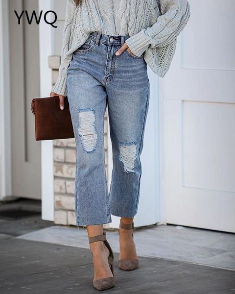women's jeans loose ripped women streewear high waist shredded female trousers lady jeggings denim cropped pants undefined, Blue
women's jeans loose ripped women streewear high waist shredded female trousers lady jeggings denim cropped pants undefined, Blue