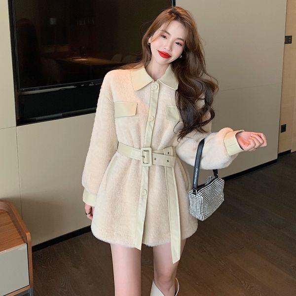 autumn and winter 2020 new korean loose lapel sleeve waist medium long cardigan coat women's wear
autumn and winter 2020 new korean loose lapel sleeve waist medium long cardigan coat women's wear