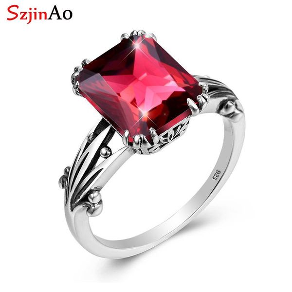 cluster rings szjinao red ruby sterling silver square gemstone ring wedding aniversary party vintage women 2021 brand fashion jewelry, Golden;silver
cluster rings szjinao red ruby sterling silver square gemstone ring wedding aniversary party vintage women 2021 brand fashion jewelry, Golden;silver