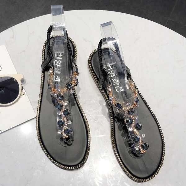 woman 2022 summer shoe women rhinestones gladiator flat sandals beach vacation shoes crystal sandal sandalia feminina q9cd#, Black
woman 2022 summer shoe women rhinestones gladiator flat sandals beach vacation shoes crystal sandal sandalia feminina q9cd#, Black