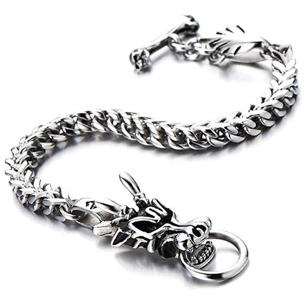 dragon head bracelet new style stainless steel trend men's titanium steel viking bracelets punk biker wristband women bangles, Black
dragon head bracelet new style stainless steel trend men's titanium steel viking bracelets punk biker wristband women bangles, Black