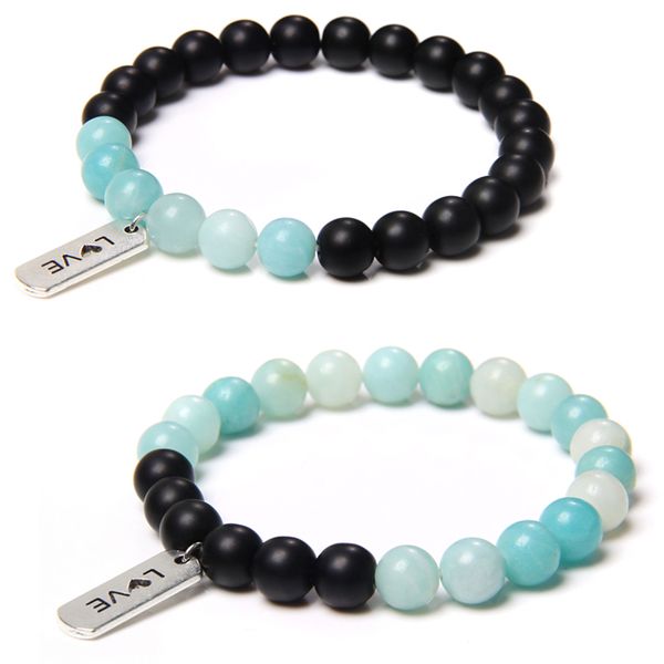 love charm bracelets for couples natural matte amazonite black onyx agat stone beads bracelet men elastic pulsera women jewelry
love charm bracelets for couples natural matte amazonite black onyx agat stone beads bracelet men elastic pulsera women jewelry