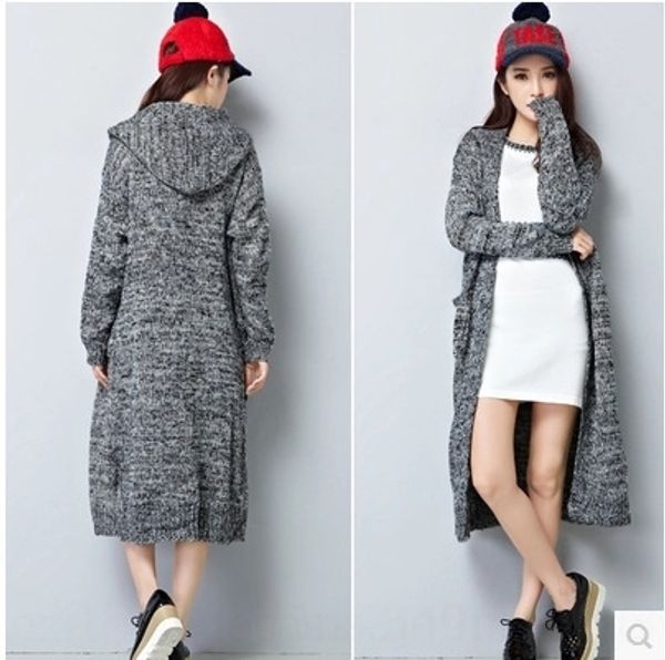 etngc new sweater women's wear hooded super long windbreaker coat sweatersweater winter variegated windbreaker cardigan coat in autumn, White;black
etngc new sweater women's wear hooded super long windbreaker coat sweatersweater winter variegated windbreaker cardigan coat in autumn, White;black