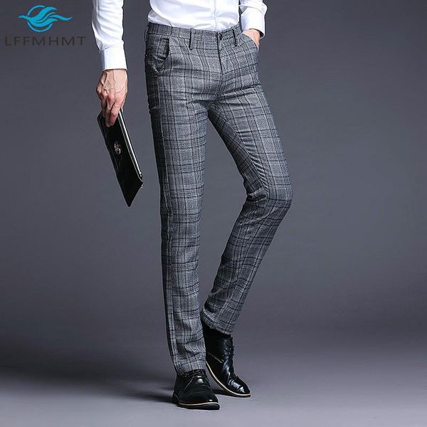 men spring autumn fashion classical plaid suit pants business slim casual korean style trendy simple basic trousers, Black
men spring autumn fashion classical plaid suit pants business slim casual korean style trendy simple basic trousers, Black