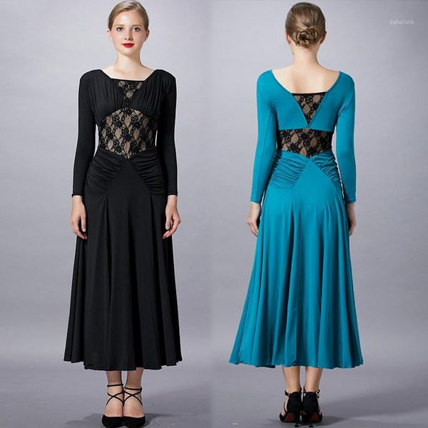 ballroom dance dress women standard dance practice wear waltz lace stitching performance clothing tango foxtrot dresses dc46001, Black;red
ballroom dance dress women standard dance practice wear waltz lace stitching performance clothing tango foxtrot dresses dc46001, Black;red