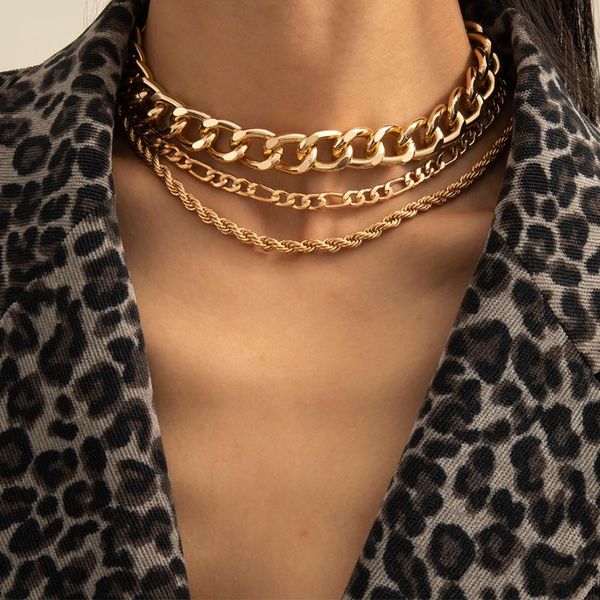 chokers lacteo steampunk iron clavicle chain choker necklace for women 2021 fashion multi layered twist jewelry unusual, Golden;silver
chokers lacteo steampunk iron clavicle chain choker necklace for women 2021 fashion multi layered twist jewelry unusual, Golden;silver