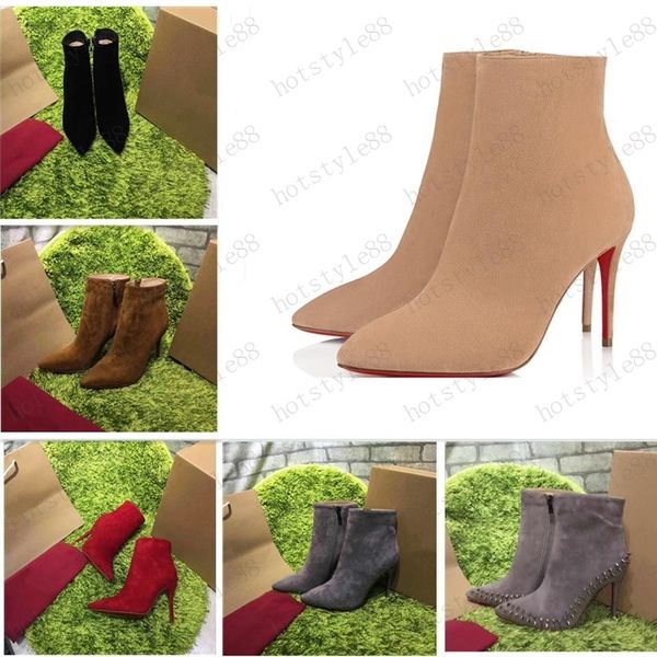 2020 withl box new womens high heels 100mm boot red bottom ankle winter real leather pumps paris boots size 35-41, Black
2020 withl box new womens high heels 100mm boot red bottom ankle winter real leather pumps paris boots size 35-41, Black