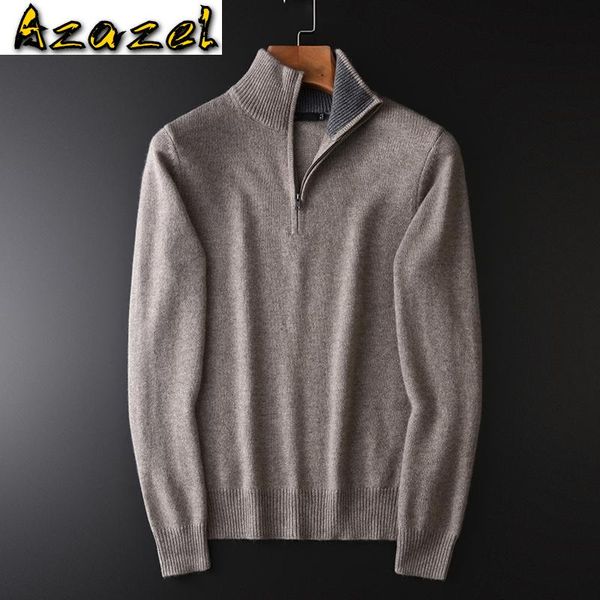 men's sweaters azazel cashmere sweater male luxury half zipper collar solid color mens plus size 4xl slim fit winter man, White;black
men's sweaters azazel cashmere sweater male luxury half zipper collar solid color mens plus size 4xl slim fit winter man, White;black