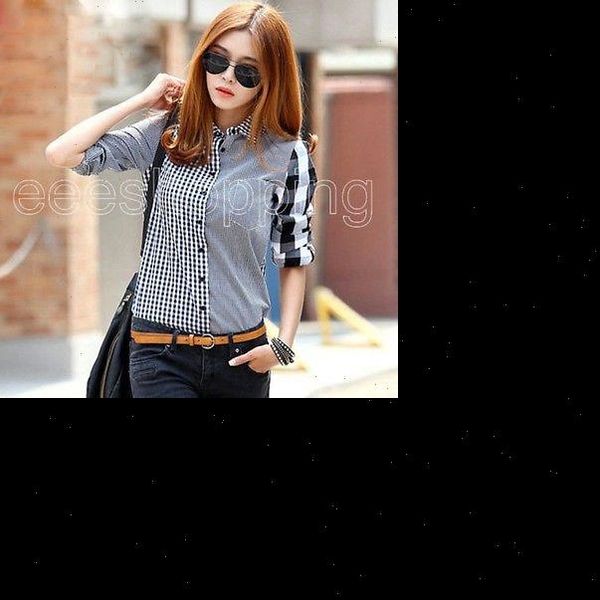 womens clothing women lady vintage long sleeve casual graids jean denim shirt blouse drop shipping, White
womens clothing women lady vintage long sleeve casual graids jean denim shirt blouse drop shipping, White