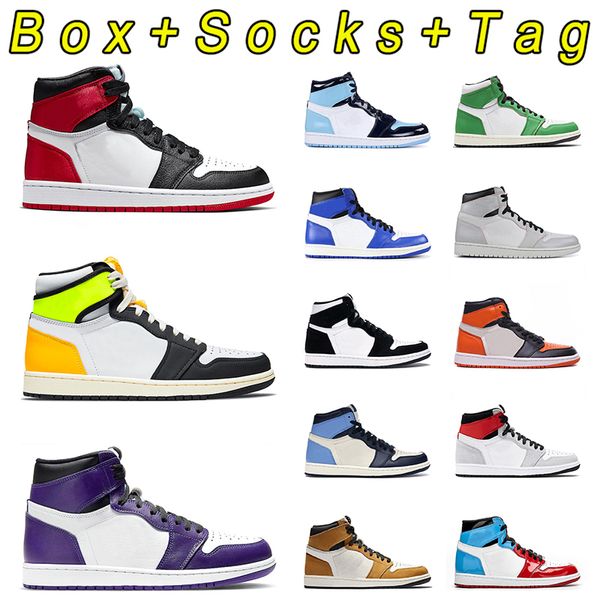 with box jumpman 1 1s basketball shoes mens womens off volt gold court purple fearless chicago red white retro trainers sneaker, White;red
with box jumpman 1 1s basketball shoes mens womens off volt gold court purple fearless chicago red white retro trainers sneaker, White;red