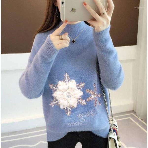 long-sleeved plus size knit pullover sweater fashion trend turtleneck sweater cashmere warm women winter1, White;black
long-sleeved plus size knit pullover sweater fashion trend turtleneck sweater cashmere warm women winter1, White;black
