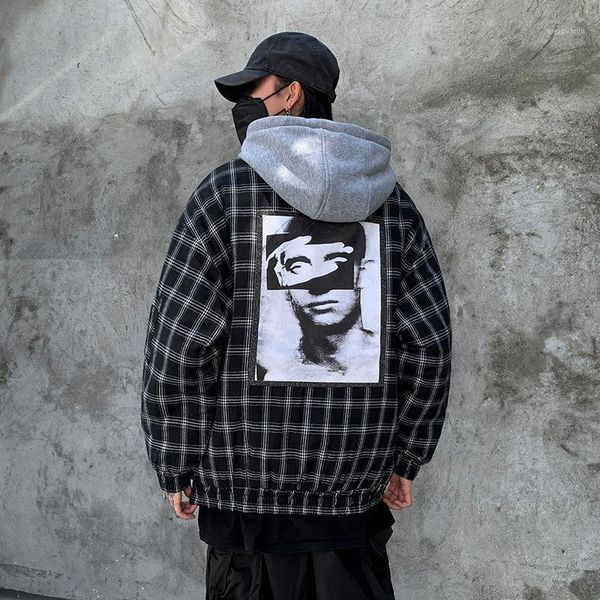 2020 new trend casual check cotton-padded jacket lovers outfit coat hooded thick coat1, Black
2020 new trend casual check cotton-padded jacket lovers outfit coat hooded thick coat1, Black