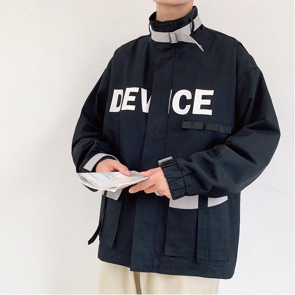 men's jackets 2021 autumn korean loose high collar letter printing tooling large pocket street casual jacket, Black;brown
men's jackets 2021 autumn korean loose high collar letter printing tooling large pocket street casual jacket, Black;brown