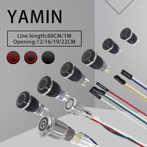 smart home control 12/16/22mm metal push button switch 3-6v diy with wire for computer pc lamp light main board power supply black/silver1
smart home control 12/16/22mm metal push button switch 3-6v diy with wire for computer pc lamp light main board power supply black/silver1