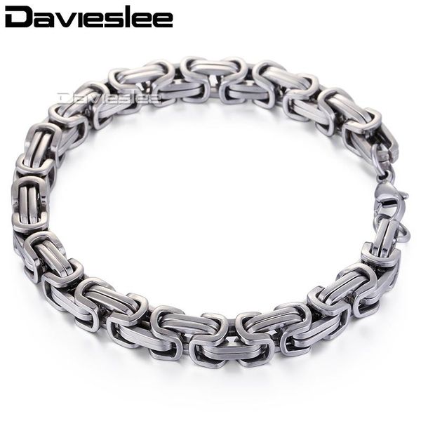 davieslee box byzantine mens bracelet stainless steel chains bracelets for men women gift jewelry wholesale 8mm 6-11inch lkb174, Black
davieslee box byzantine mens bracelet stainless steel chains bracelets for men women gift jewelry wholesale 8mm 6-11inch lkb174, Black