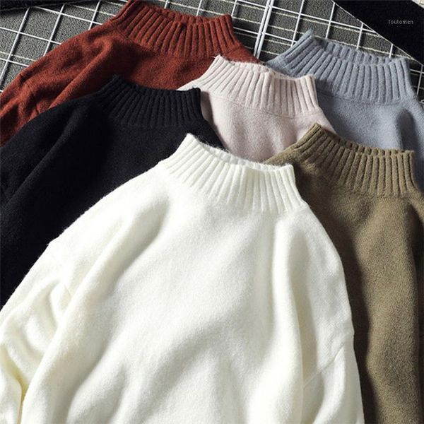 korean knit pullover men fashion streetwear 2020 autumn winter new solid color male half high neck sweaters tricots pour hommes1, White;black
korean knit pullover men fashion streetwear 2020 autumn winter new solid color male half high neck sweaters tricots pour hommes1, White;black