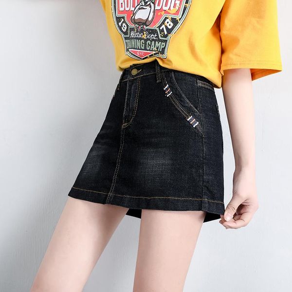women's jeans factory sale spring summer culottes black pants vintage aesthetic high waist short feminino, Blue
women's jeans factory sale spring summer culottes black pants vintage aesthetic high waist short feminino, Blue