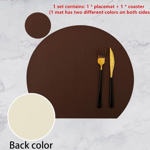 горячая продажа посуда pad placemat набор полукруг heat lnsulation non скольжению кожа обеденный стол mat set биколор cup coaster кухня wmte
горячая продажа посуда pad placemat набор полукруг heat lnsulation non скольжению кожа обеденный стол mat set биколор cup coaster кухня wmte