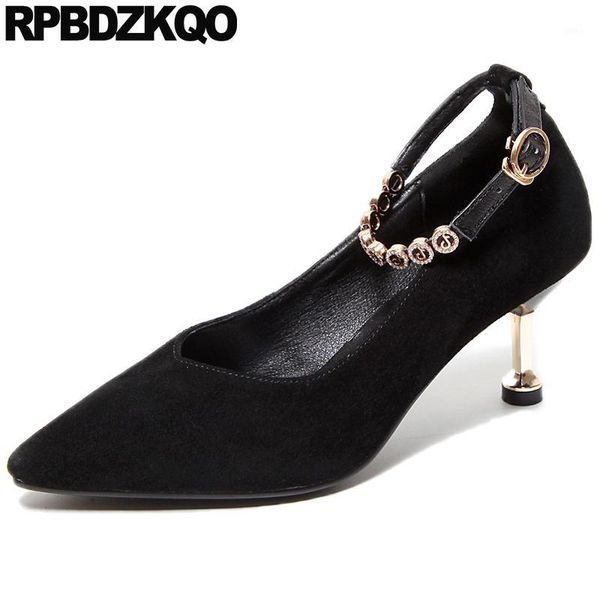 dress shoes size 4 34 china genuine leather medium heels pointed toe suede black pumps ankle strap sheepskin women stiletto 1
dress shoes size 4 34 china genuine leather medium heels pointed toe suede black pumps ankle strap sheepskin women stiletto 1