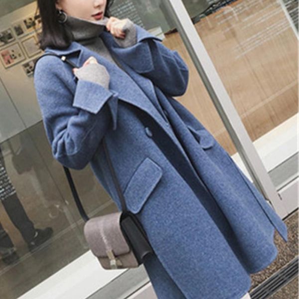 women's wool & blends woolens coat womens clothing 2021 autumn winter korean fashion mid-length loose retro thickening cape woolen jack, Black
women's wool & blends woolens coat womens clothing 2021 autumn winter korean fashion mid-length loose retro thickening cape woolen jack, Black