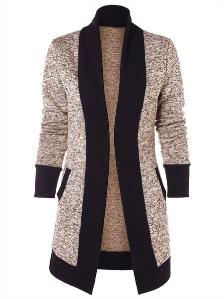 women hit split joint knitting pocket cardigan coat female woolen elegant outerwear jacket large size loose front open coats, Black
women hit split joint knitting pocket cardigan coat female woolen elegant outerwear jacket large size loose front open coats, Black