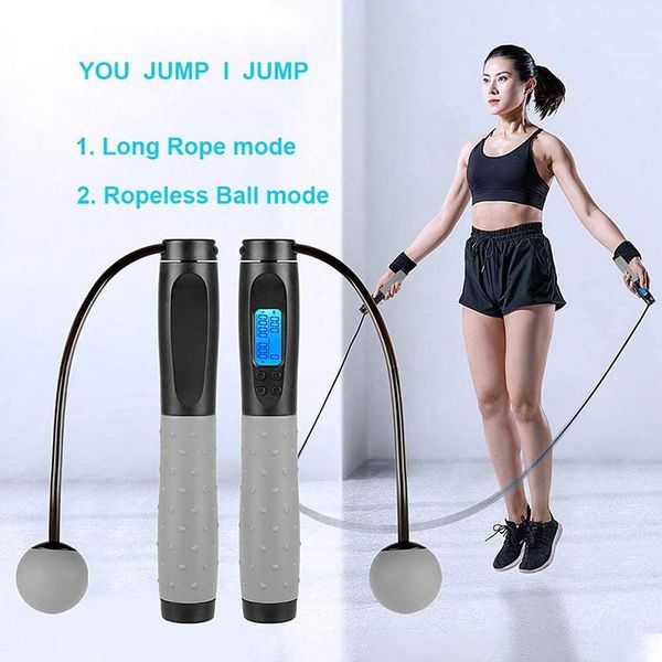 jump ropes with calorie counter adjustable digital counting rope for fitness training exercise workout