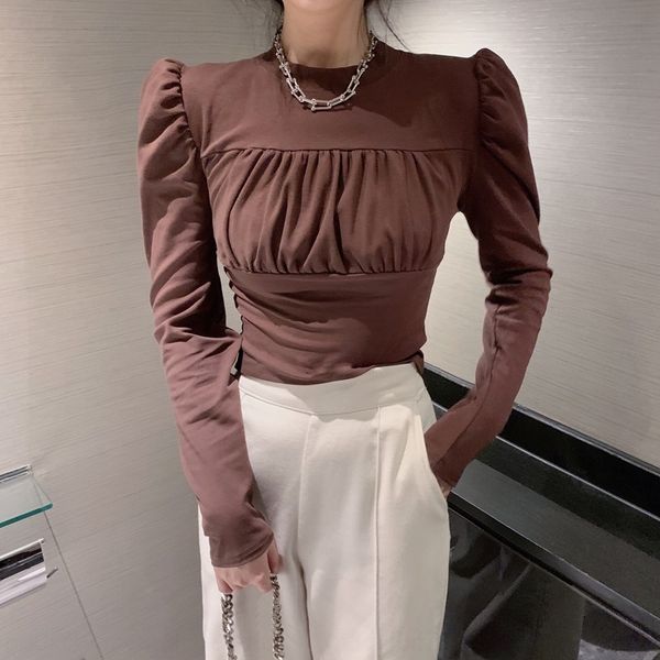 gnyu6 autumn 2020 new tround neck bubble long sleeve t-shirt for slim short solid color bottoming shirt korean women h2aps, White
gnyu6 autumn 2020 new tround neck bubble long sleeve t-shirt for slim short solid color bottoming shirt korean women h2aps, White