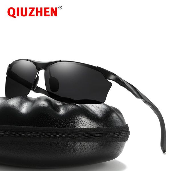 sunglasses men's aluminum half-rim sun glasses with polaroid uv400 protection lens sports sunglasse for fishing polarized sunglass 5597, White;black
sunglasses men's aluminum half-rim sun glasses with polaroid uv400 protection lens sports sunglasse for fishing polarized sunglass 5597, White;black
