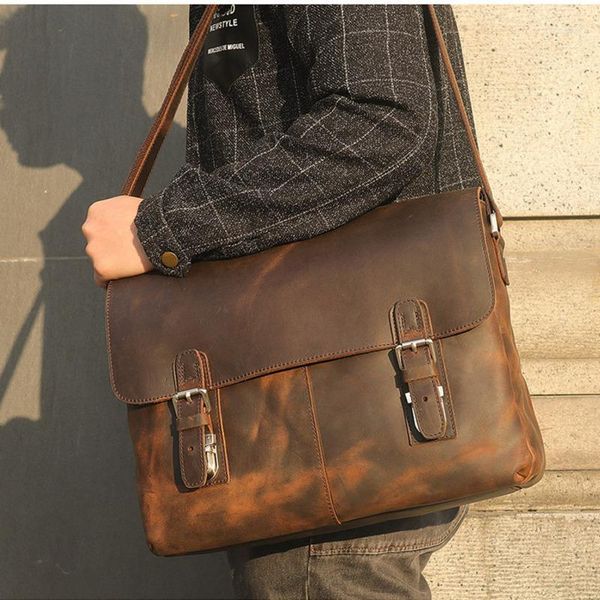 man single shoulder briefcase genuine leather crazy horsehide computer bag messenger office bags men lapbag maletines hombre1
man single shoulder briefcase genuine leather crazy horsehide computer bag messenger office bags men lapbag maletines hombre1