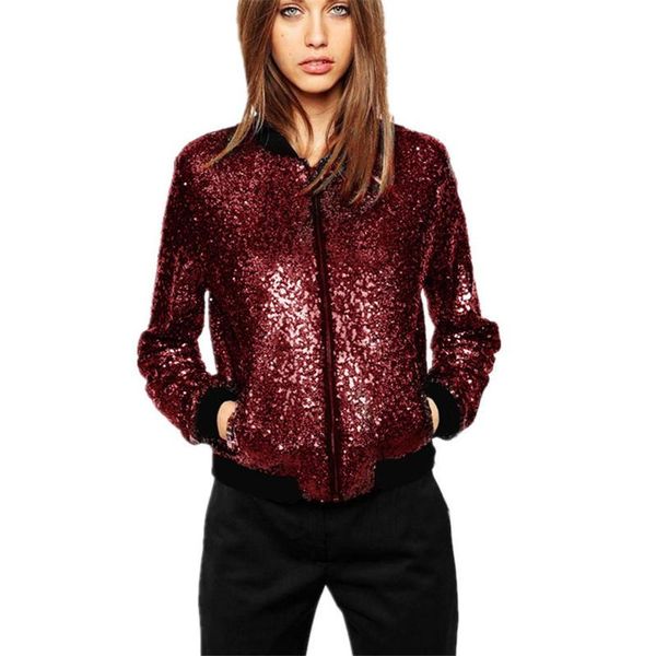 women's jackets jacket coat sequin long sleeve clubwear sparkly zipper front bomber, Black;brown
women's jackets jacket coat sequin long sleeve clubwear sparkly zipper front bomber, Black;brown