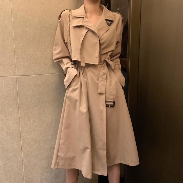 women's trench coats fashion turn-down collar harajuku trench-coat women 2021 autumn long-sleeved casual khaki long-coat office lady sl, Tan;black
women's trench coats fashion turn-down collar harajuku trench-coat women 2021 autumn long-sleeved casual khaki long-coat office lady sl, Tan;black
