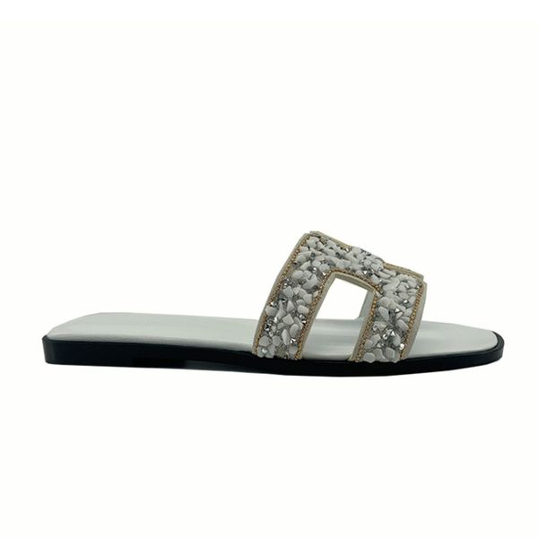 2022 the new listing fashion slippers leather design and color h luxury flat sandals lady, Black
2022 the new listing fashion slippers leather design and color h luxury flat sandals lady, Black