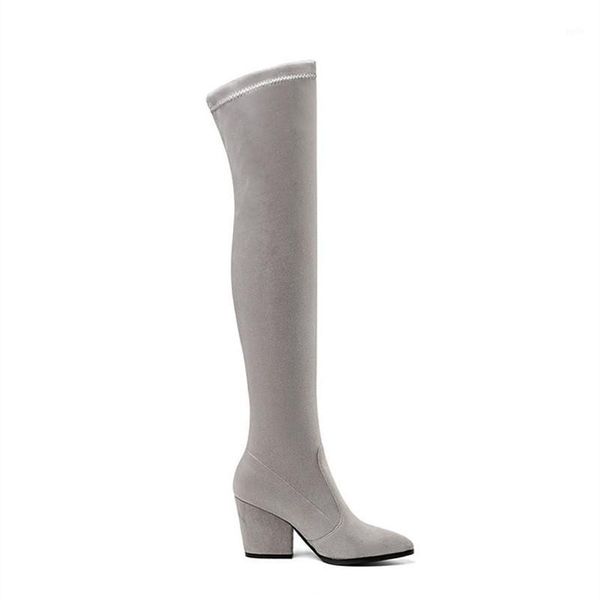 elastic fabric 2020 over the knee wedges heels winter shoes pointed toe women boots various colors size 34-431, Black
elastic fabric 2020 over the knee wedges heels winter shoes pointed toe women boots various colors size 34-431, Black