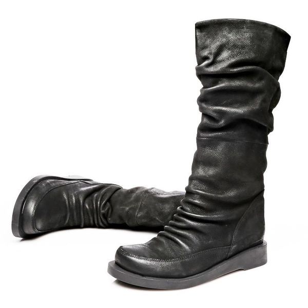 qualties fashion square toe slip on pleated womens high boots solid casual genuine leather nubuck female wedges boots streetwear, Black
qualties fashion square toe slip on pleated womens high boots solid casual genuine leather nubuck female wedges boots streetwear, Black