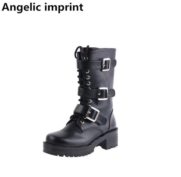 angelic imprint mori girl women motorcycle shoes lady mid heels lolita punk boots woman princess dress pumps buckles 35-39 5cm, Black
angelic imprint mori girl women motorcycle shoes lady mid heels lolita punk boots woman princess dress pumps buckles 35-39 5cm, Black