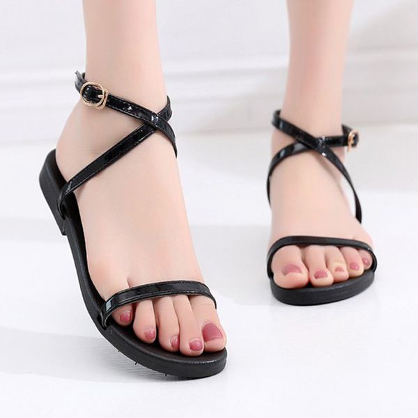2020 fashion womans sandals open-toe shoes wild flats cross belt buckle casual beach slipper sandals zapatos de mujer#b40, Black
2020 fashion womans sandals open-toe shoes wild flats cross belt buckle casual beach slipper sandals zapatos de mujer#b40, Black