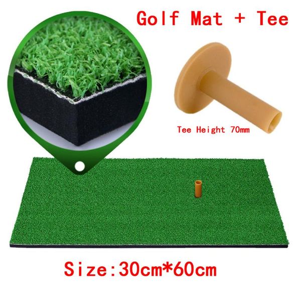 1set Backyard Golf Mat Golf Training Aids Outdoor Indoor Hitting Pad Practice Grass Mat Game Training Grassroots With 1 Tee