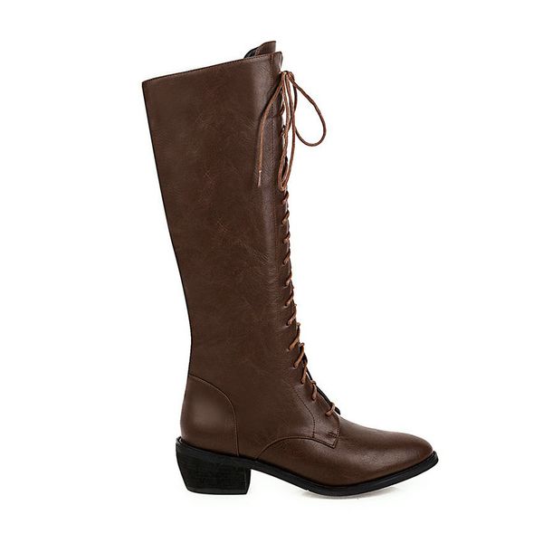 2021 new knee high boots autumn winter square heel pointed toe women shoes pu leather lace up zipper long boot size34-43 2hfv, Black
2021 new knee high boots autumn winter square heel pointed toe women shoes pu leather lace up zipper long boot size34-43 2hfv, Black