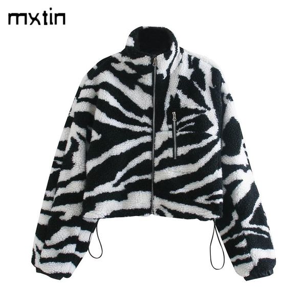 2020 winter women fashion zebra pattern fur faux leather cropped jacket coat vintage animal print female outerwear chic, Black
2020 winter women fashion zebra pattern fur faux leather cropped jacket coat vintage animal print female outerwear chic, Black