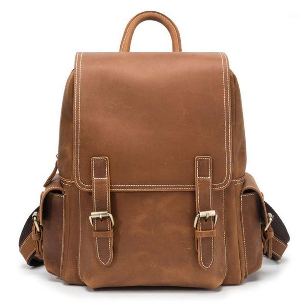 backpack nesitu vintage brown thick genuine crazy horse leather a4 women men's real skin travel bags m10241
backpack nesitu vintage brown thick genuine crazy horse leather a4 women men's real skin travel bags m10241