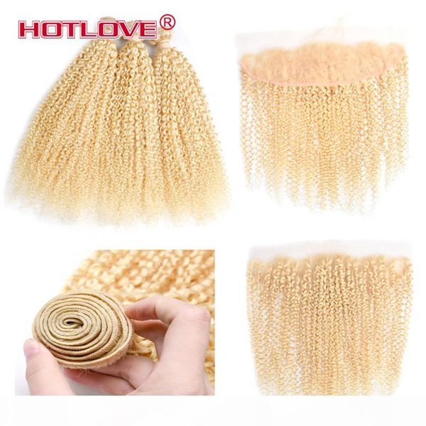 613 blonde bundles with closure peruvian kinky curly 3 bundles with 13*4 lace frontal closure 100 remy human hair weaving blonde kinky curly, Black;brown
613 blonde bundles with closure peruvian kinky curly 3 bundles with 13*4 lace frontal closure 100 remy human hair weaving blonde kinky curly, Black;brown