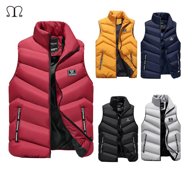 2019 winter men sleeveless jacket casual padded cotton waistcoat male new fashion brand warm vest coat man solid outerwear
2019 winter men sleeveless jacket casual padded cotton waistcoat male new fashion brand warm vest coat man solid outerwear