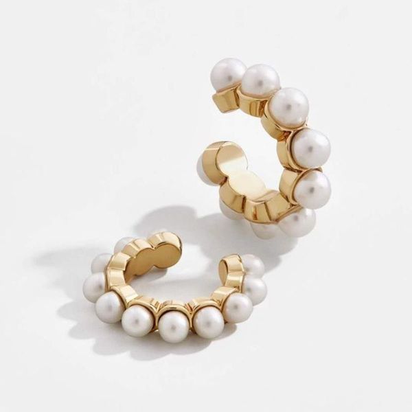 hoop & huggie fashion sweet and creative round ear clips, alloy inlaid pearl c-shaped women's bone geometric earrings jewelry, Golden;silver
hoop & huggie fashion sweet and creative round ear clips, alloy inlaid pearl c-shaped women's bone geometric earrings jewelry, Golden;silver
