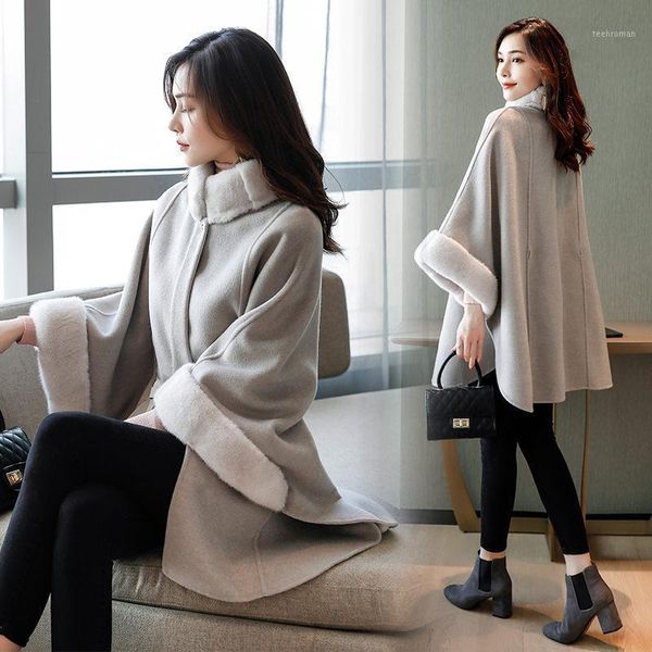 woolen coat women's korean cloak jacket 2021 autumn and winter fashionable slim blend with fur collar 3/4 sleeve y4291 women's woo, Black
woolen coat women's korean cloak jacket 2021 autumn and winter fashionable slim blend with fur collar 3/4 sleeve y4291 women's woo, Black