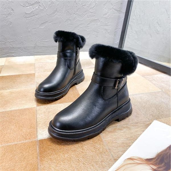 aardimi women winter warm ankle boots female genuine leather plush shoes for women wedges platform snow boots ladies plus size, Black
aardimi women winter warm ankle boots female genuine leather plush shoes for women wedges platform snow boots ladies plus size, Black