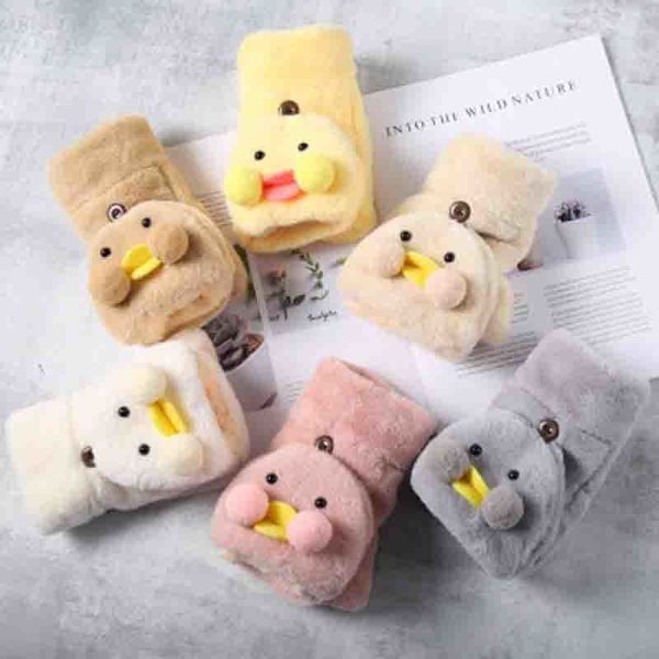winter cute cartoon duckling mittens female clamshell thick cashmere half finger warm driving gloves h35, Blue;gray
winter cute cartoon duckling mittens female clamshell thick cashmere half finger warm driving gloves h35, Blue;gray