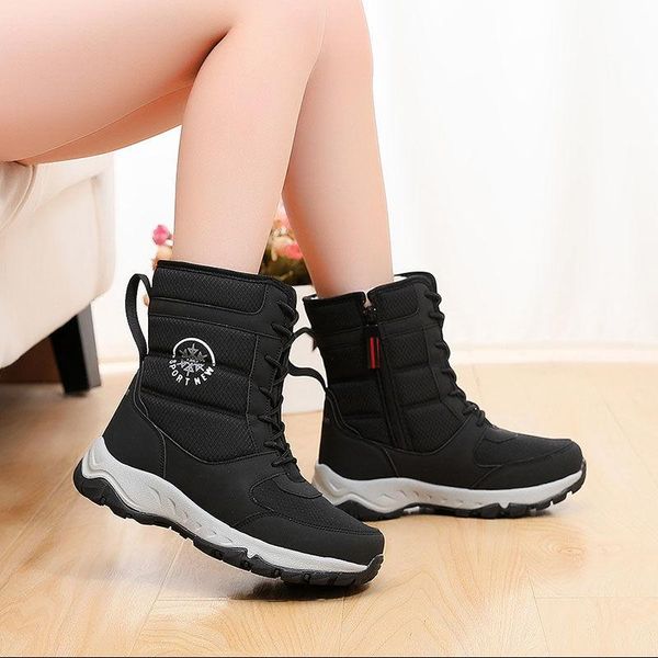 female winter plush snow boots waterproof wedges fur shoes for women's mid calf boots 2020 fashion style, Black
female winter plush snow boots waterproof wedges fur shoes for women's mid calf boots 2020 fashion style, Black